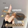 Trendy Oval Frame Smart Sunglasses Outdoor Color Changing Myopia Glasses Women Anti-blue Light Minus Diopter Eyeglasses-1.5 -2.5