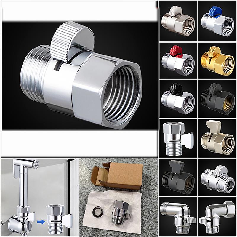 Запорный клапан для душа, полностью латунный, G1/2", быстродействующий запорный клапан, душевая лейка, водосберегающий туалетный пистолет-распылитель