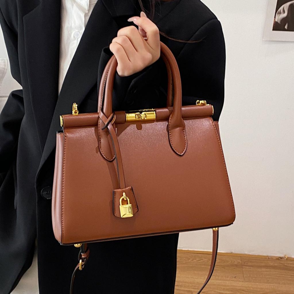 Handbag New Brown High-end Handbag Large Capacity Daily Commuting Can Be Shouldered Crossbody Bag