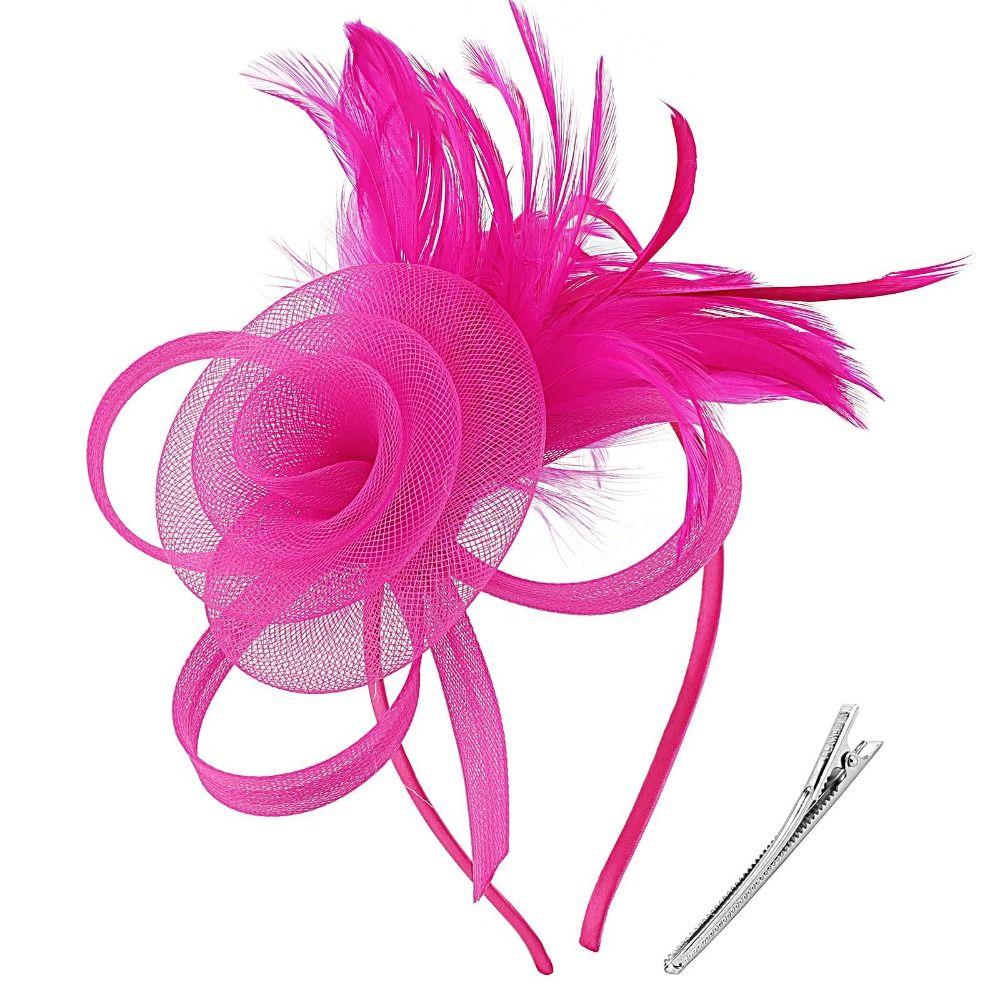 Formal Dress Feathers Mesh Headband Luxury Fascinator Headdress Fashion Bridal Headband Bride