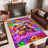 Valentine Love Theme Crystal Velvet Rug Personalized Custom Name Text Soft Floor Mat Home Decor