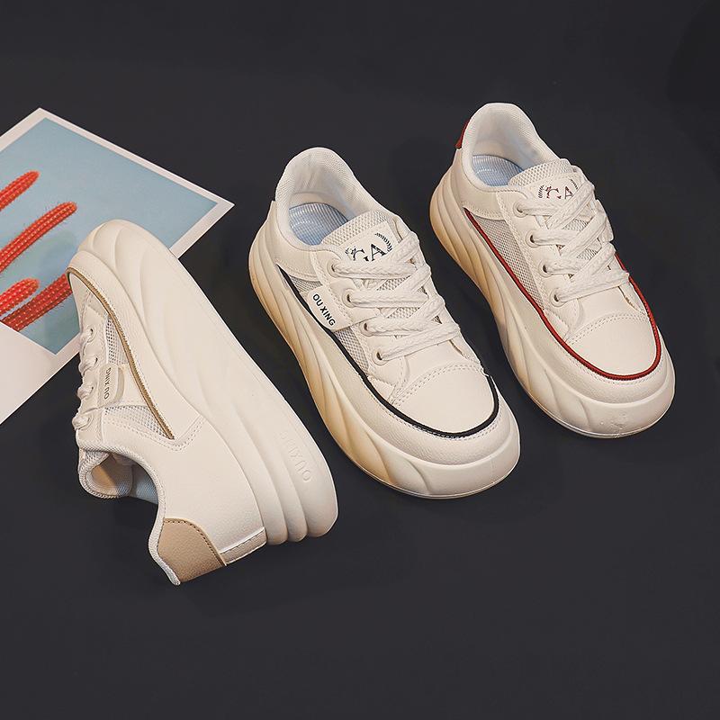 Thick Bottom Heightened Shoes Women's Shoes New Versatile Summer Breathable Casual Sneaker Women's White Shoes Board Shoes