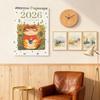 2026 Hand-Painted Cat Wall Calendar 12-Month Planner Feline Illustrations Thick Paper Calendar Gift for Pet Lovers
