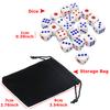 40/60/80/100pcs 10mm Red&Blue Point Dice with 2/3/4/5pcs Black Drawstring Storage Baga Tabletop Game Accessories Party Supplies