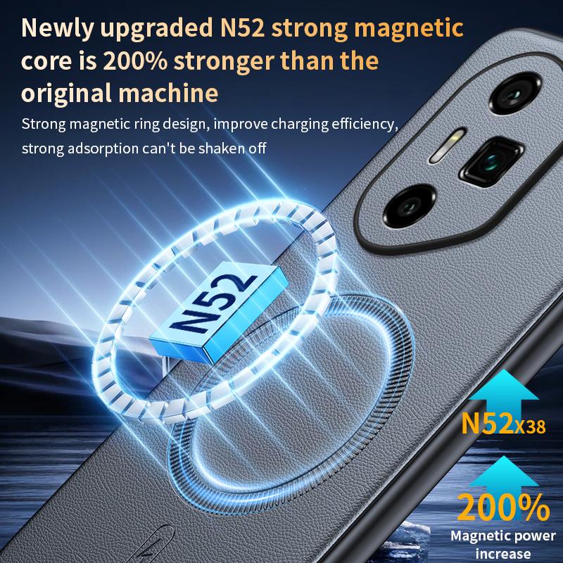 Для Honor 300 Ultra Чехол Магнитная Кожаная Накладка-Щит Для Honor 300 Ultra Высокое Качество Защита от Отпечатков Пальцев Нескользящий PC+TPU