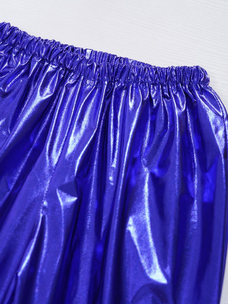 Детские блестящие брюки для мальчиков и девочек, джазовые танцевальные костюмы для выступлений на сцене, для вечеринки по случаю дня рождения, школьного шоу