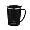 304 Stainless Steel Thermal Double Wall Coffee Cup Heat Insulation Anti-fall Thermos Mug with Cover and Handle Leak-Proof Cups
