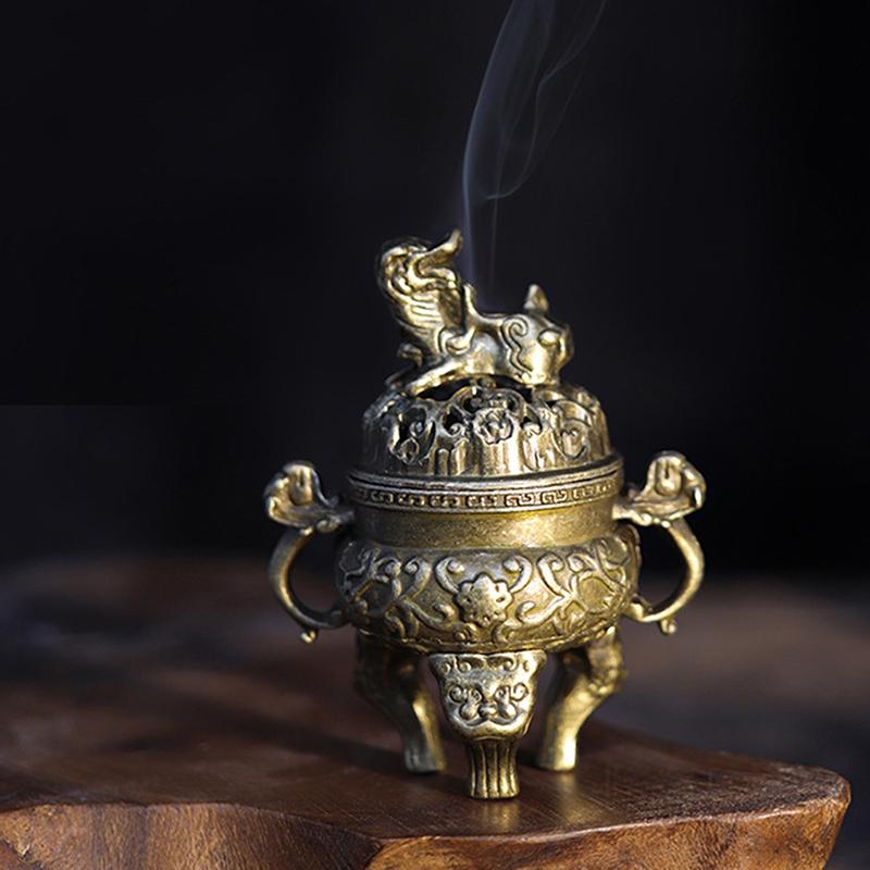 Мини-курильница в стиле дзен, сплав благовоний, мини-курильница Boshan, китайская старинная, для украшения дома, держатель для благовоний из сандалового дерева