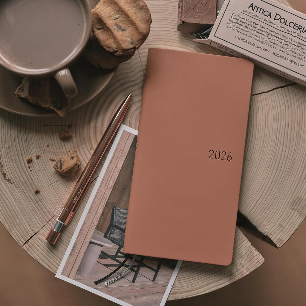 Hobonichi 2026 Weeks Smooth Milk Cocoa Январский старт Еженедельник Левая страница Тонкий Вертикальный