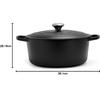 Cast Iron Roaster Le Creuset Signature Round 28 Cm Black 6.7 L (21177280000430)