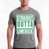 Straight Outta Limerick Green Tshirt Summer Casual Cotton Tee Oversized Streetwear Tops Vintage Graphic Print 100 Cotton