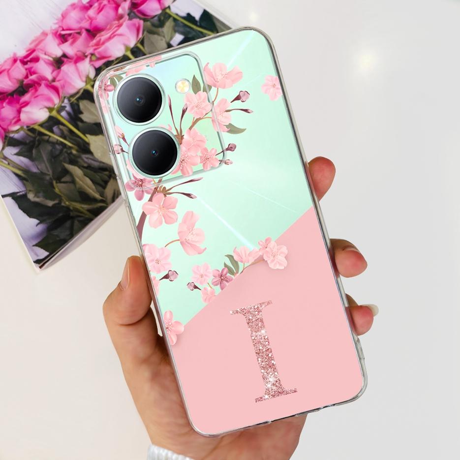Чехол для Vivo Y36 V2247 Новый с буквами Прозрачный силиконовый Мягкий ТПУ Чехол для телефона Для Vivo Y36 5G Y 36 VivoY36 V2248 Задняя крышка Coque
