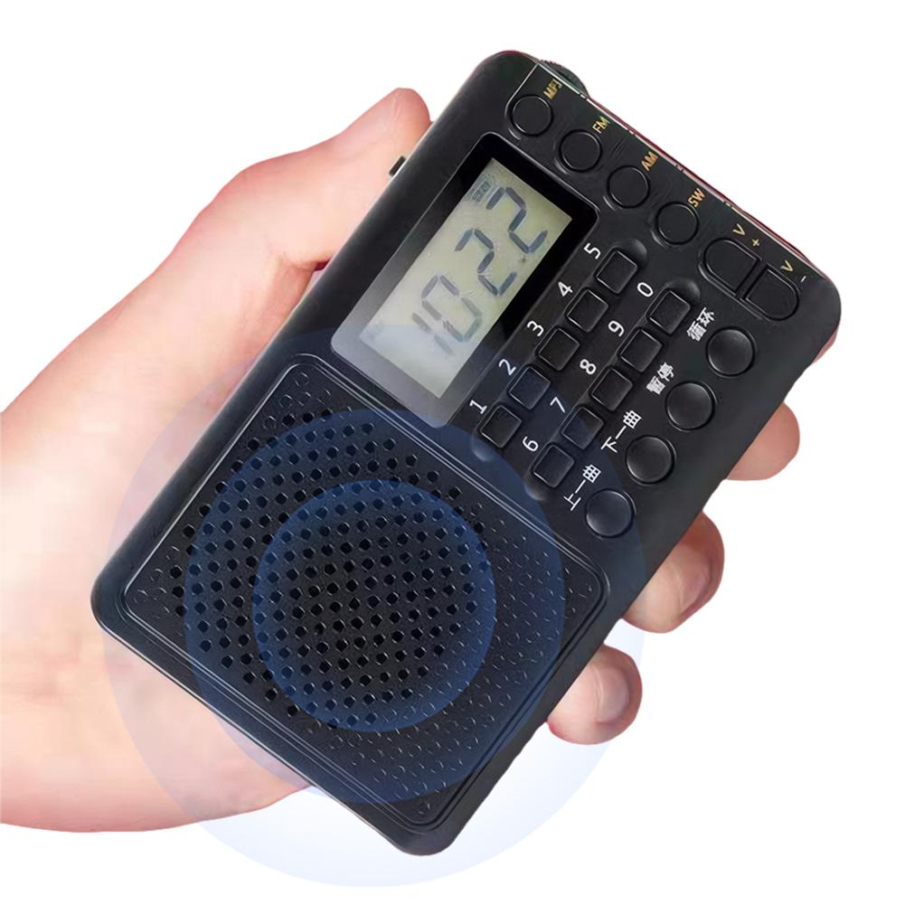 Портативный FM/AM/SW Приемник со светодиодным экраном Карманное радио Поддержка TF-карты USB-накопителя Подарки для пожилых людей