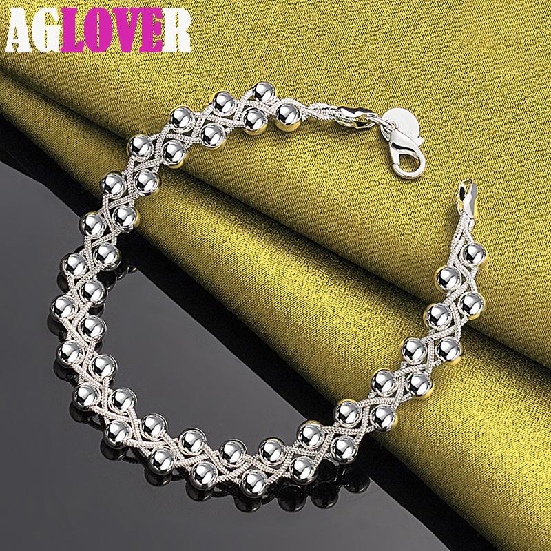 Ювелирные изделия-браслет-цепочка из стерлингового серебра 925 пробы с виноградными бусинами