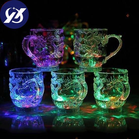 LED Flas Ng Color Change Water Activated Light Up Dragon Beer W Sky Cup Mug