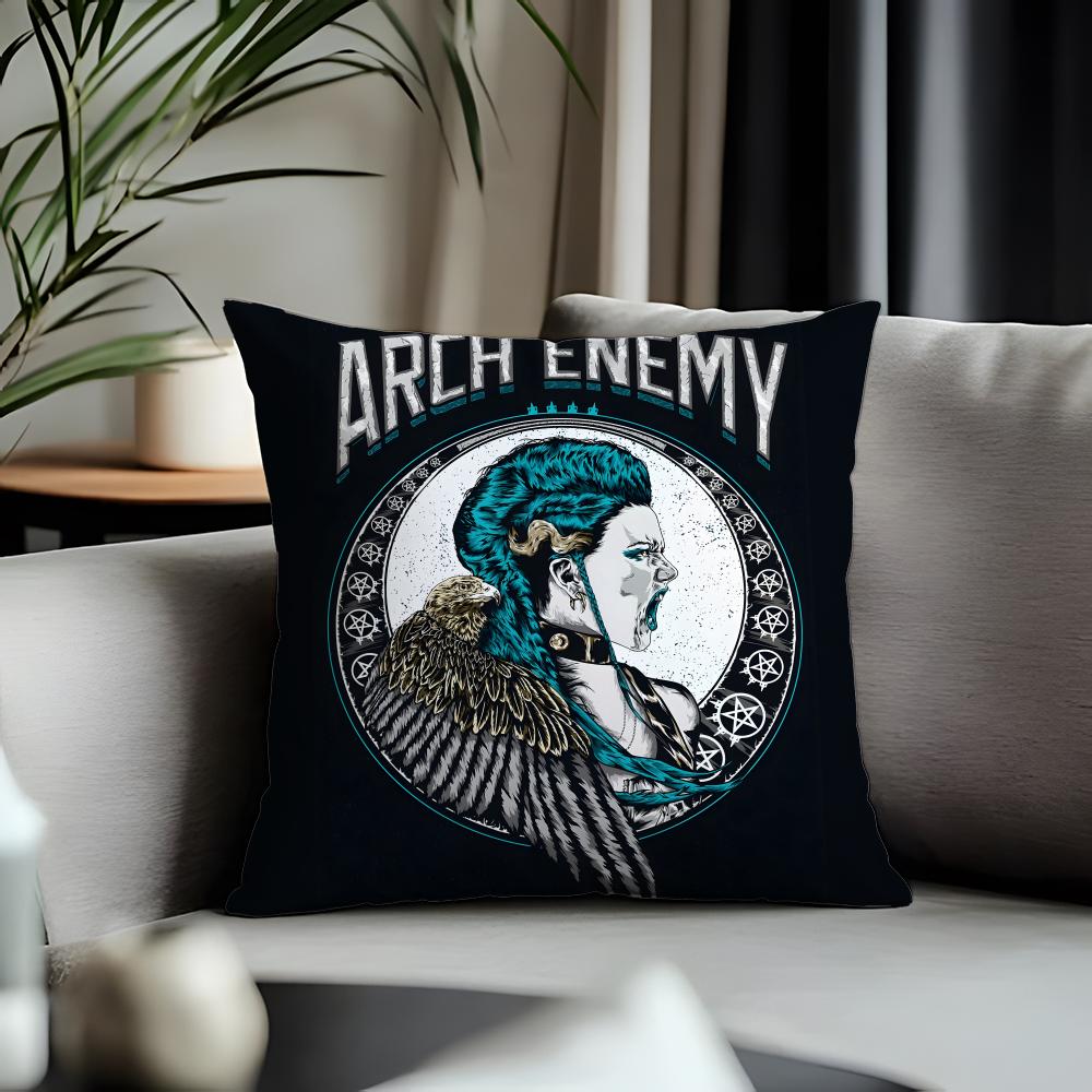Fashion Aarch Enemyew Cushion Cover Antidustmite Pillowcase Invisible Zipper Silky Short Plush Sofa Cushion Cover