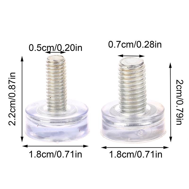 10 шт. прозрачная железная пластиковая мебель стол стул ножки регулируемые выравнивающие скользящие накладки M6 M8 винты в противоскользящих накладках для ног