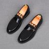 Fashion Fashion New Black Brown Men's Suede Leather Mixed Flats Shoes Male Designer Monk Strap Loafers Homecoming Wedding Dress Footwear