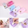30 Holes Sanding Head Storage Box with Cleaning Brush Empty Box Anti-dust Split Tungsten Steel Ceramic Nail Tools