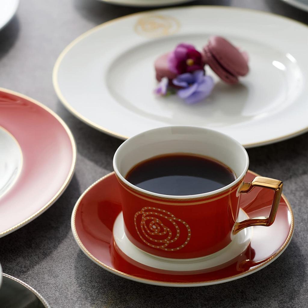 Noritake Чашка с блюдцем оба для кофе и Aidan Красная кость & (для чая), 240 куб. см, Золотой, Китай, T93687/4941-1