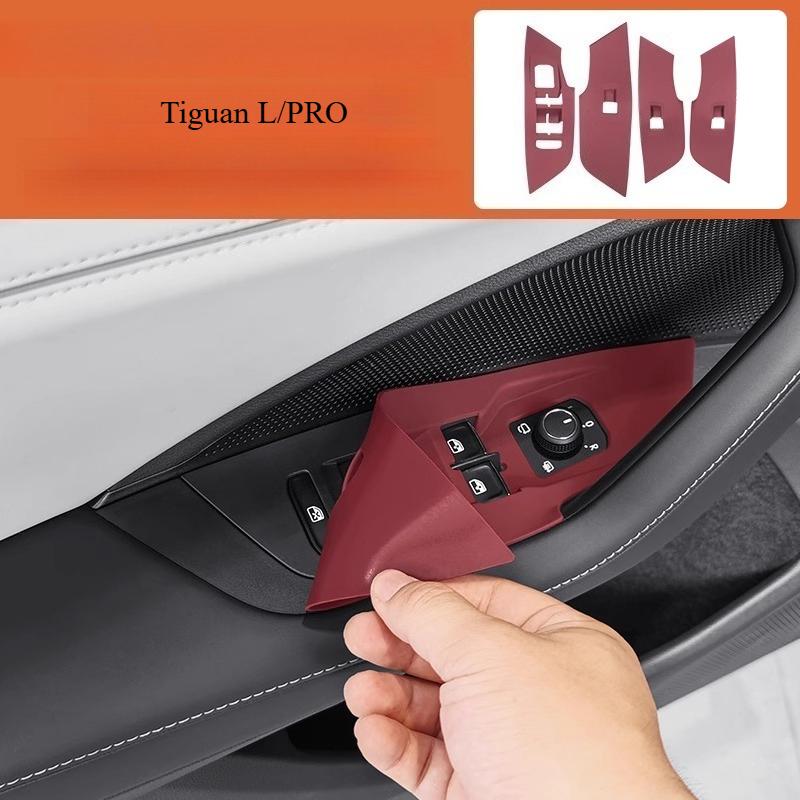 For Volkswagen Tiguan L/Pro 2017- Central Control Silicone Pad Car Interior Gear Sticker-free Modification Accessories Auto