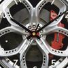 Contemporary Wall Clock, Car Wheel Design, Acrylic, Glossy Finish, Silent, Suitable for Living Room,