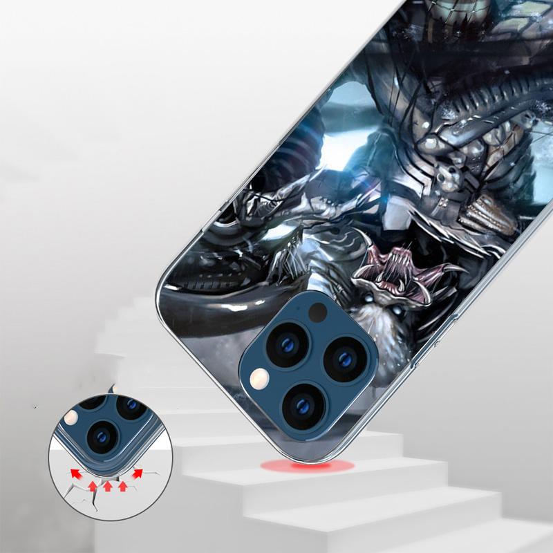 Раскрашенный чехол для телефона Alien Vs Predator для iPhone 17 Air 16 Pro Max 16E 15 + 14 Plus 11 12 13 Mini 7 8 SE Подарочная печатная крышка Fundas