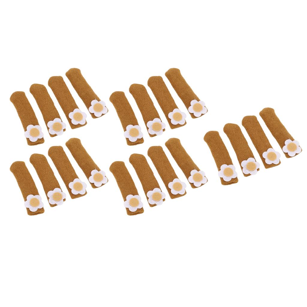 20 PCS Chair Leg Floor Protectors Thicken Table Feet Covers High Elastic Chair Leg Covers Furniture Caps Set for