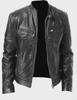 Men's PU Leather Bomber Motorcycle Jacket