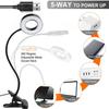 New Clip On Desk Lamp USB Table Lamp Eye Protection LED Table Light Bendable Flexible Reading Desk Lamp Nail Tattoo Reading Beau