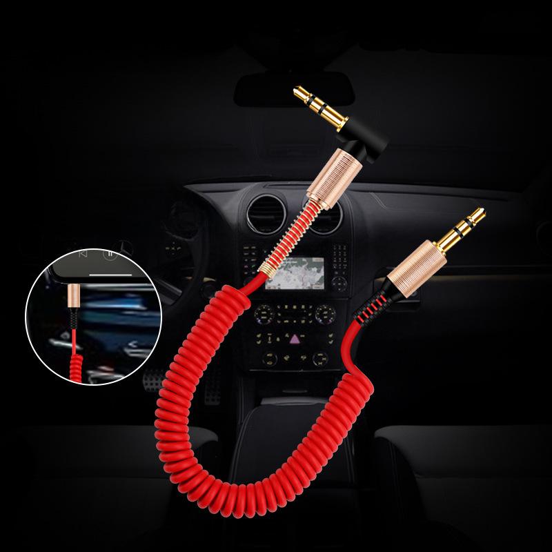 Аудиокабель AUX Spring длиной 1,8 м - 3,5 мм для наушников, динамиков, микрофона и записи