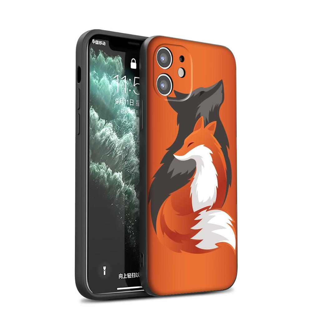 GX110 Kawaii Cute Fox силиконовый мягкий чехол для iPhone 13 12 Mini 11 Pro XS Max XR X 8 7 6 6S Plus 5 5S SE 2020
