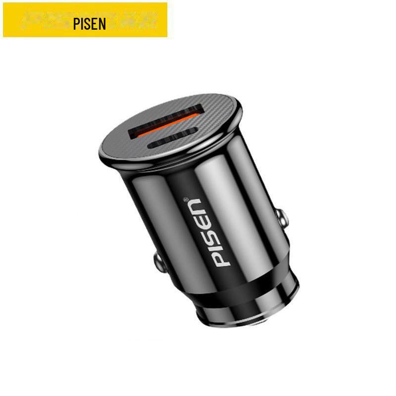 "PISEN 30W Dual Port PD Fast Car Charger for Apple iPhone 14 Mini"
