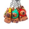Cartoon Key Chain Capybara Phone Pendant Headphone Case Charms Bag Decor Accessories