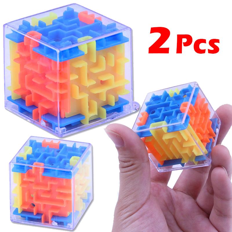 5/10 шт. Мини 3D лабиринт куб, Гравитационные головоломки для детей и взрослых, Мини-головоломка для ума для 3D лабиринт мяч сложные задачи, для приза класса