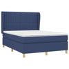 Maison Exclusive - Sommier à lattes de lit avec matelas Bleu 140x200 cm Tissu