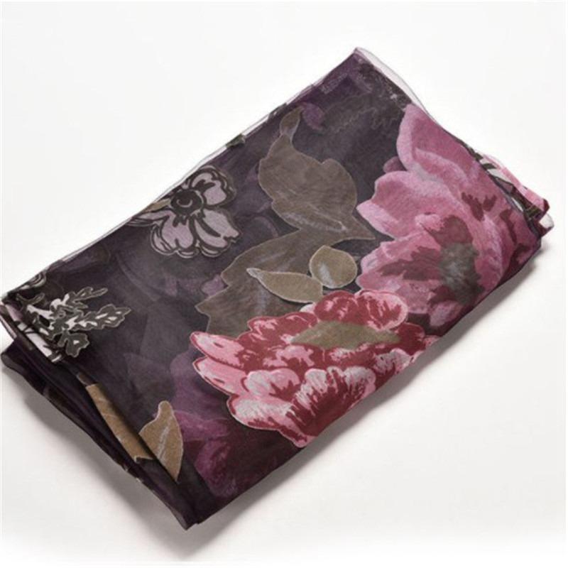 Romantic Floral Tulle Voile Door Window Curtain Drape Panel Sheer Scarf Valances Sheer Curtain Panel 100x200/100/250cm