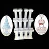 4Pcs/Set Cake Reusable Rods Non-stick Plastic Delicate Cake Standing Grecian Pillars Gathering Supplies