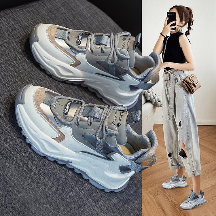 Туфли Daddy Shoes из натуральной кожи с флисовой подкладкой, тонкие, новые, весенние и осенние, женские туфли на платформе, спортивная повседневная обувь