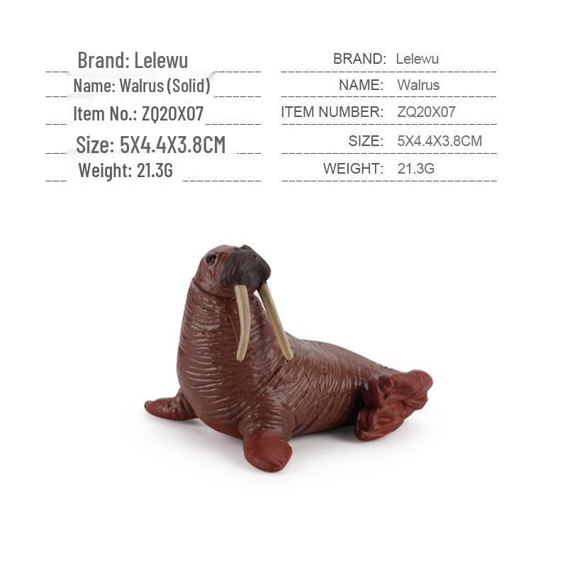 Children's Marine Animal Model Set: Mini Whale, Shark, Dolphin, Turtle, Sea Lion