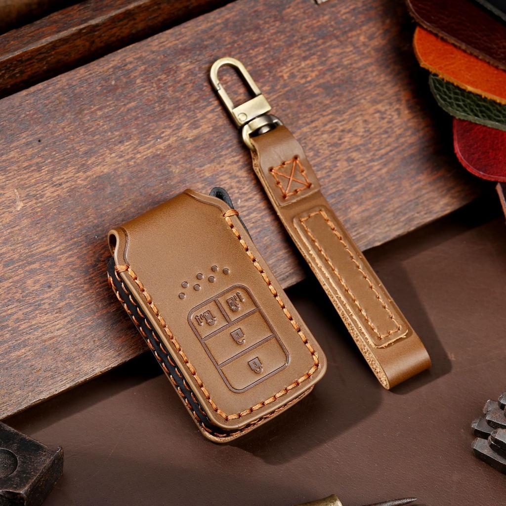 Car key cover is suitable for Honda key cover Civic Accord handmade leather key cover