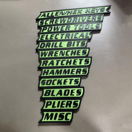 1/10/12 шт. Магнитная этикетка для ящика с инструментами Легко читаемая 3D Магнитный органайзер для ящика с инструментами Бирка Многофункциональная Мини-ящики для инструментов Маркер Организационная этикетка