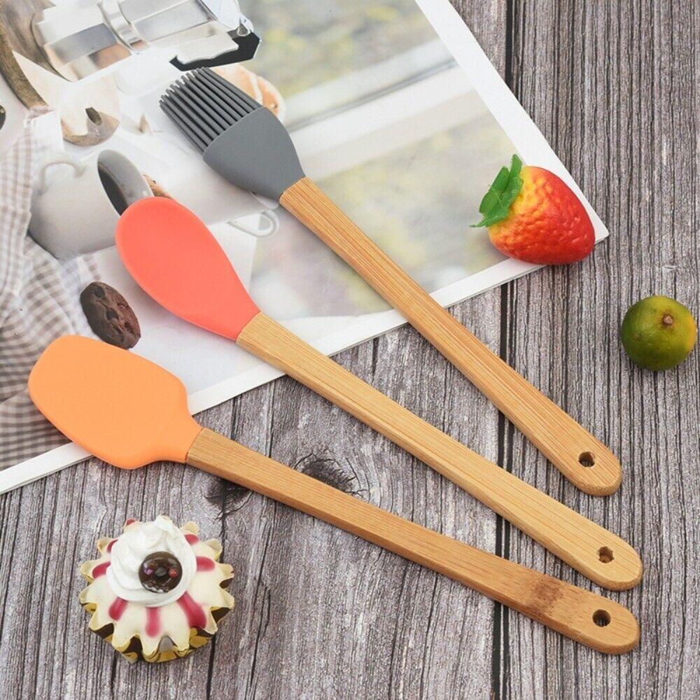 5pcs/Set Cake Spatula Baking Tool Silicone Spoon Portable Oil Brush