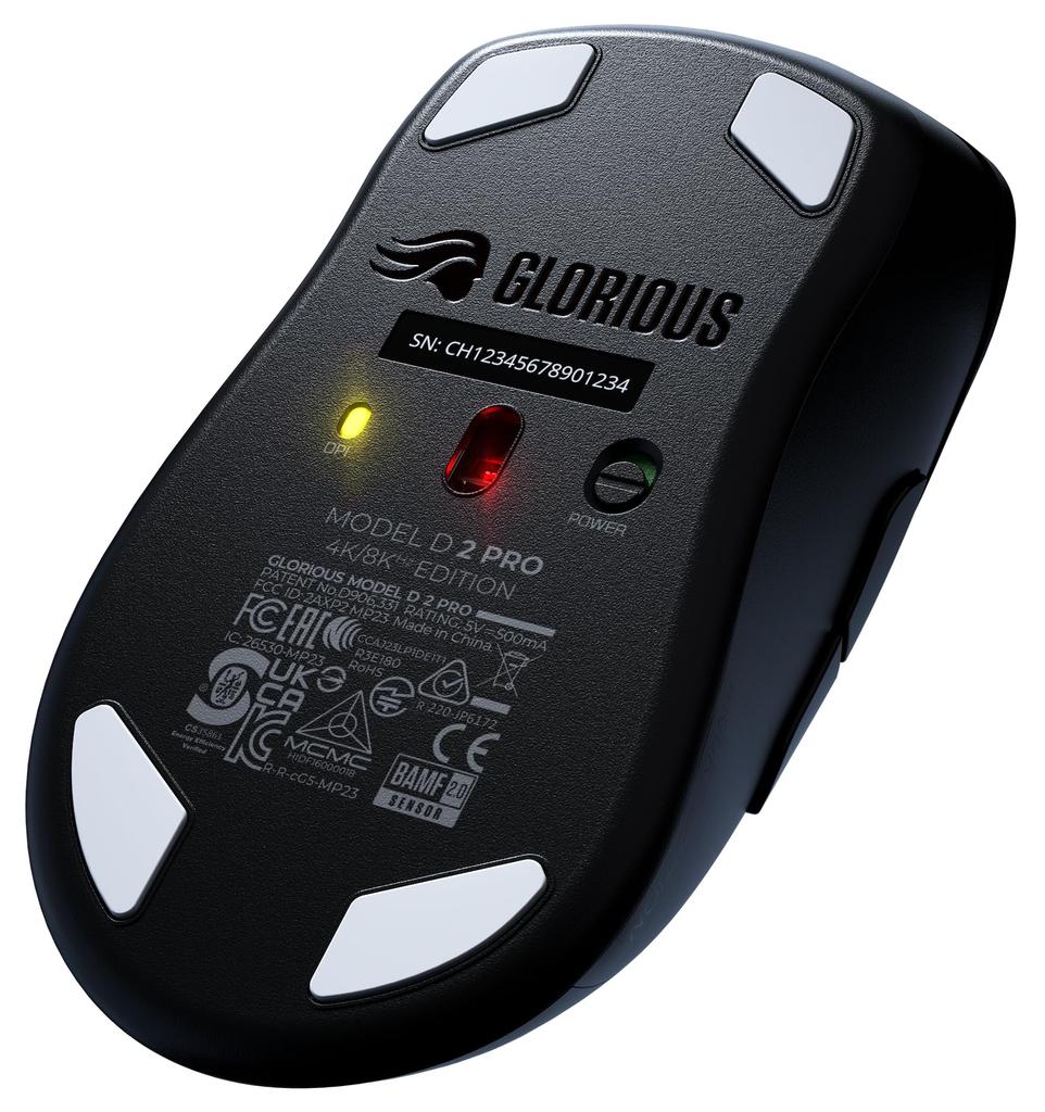Glorious MODEL D 2 PRO Беспроводная и проводная эргономичная игровая мышь с высокой частотой опроса MS697 4k/8kHz Edition, Сверхлегкая 62 г, Прочная, Частота, Совместимость с 2.4G,