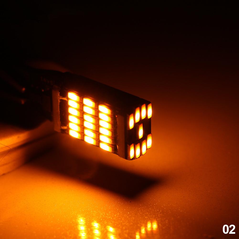 2 шт. DC 12 В автомобильный фонарь заднего хода T15 W16W 45 SMD 4014 высокомощная автомобильная лампочка белый желтый красный указатель поворота светодиодный свет Canbus