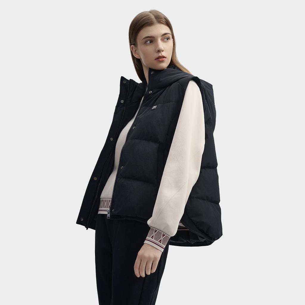 New FILA Down Vest Women's Jet Black F11W443901FBK