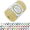 LEREATI Macrame Rope 3mm X Macrame Thread Cotton Macrame String Natural Cotton Cotton Rope for Wall Dream Potted Plant Bohemian Wedding Arch