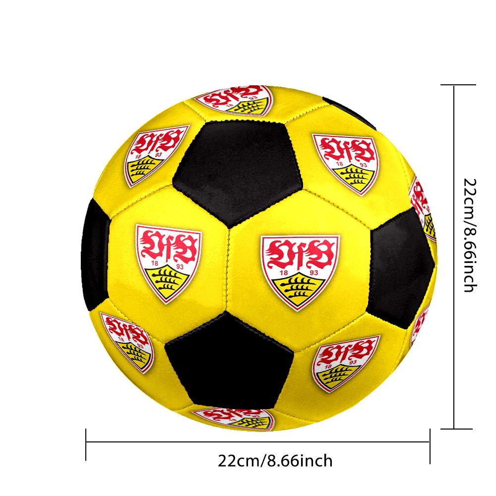 Stuttgart Football Club Indoor Soccer Ball Colorful All Ages Size 5 Machine Stitched PVC Competition Ready Durable High-Bounce