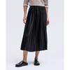 Атласная плиссированная юбка-миди черного цвета