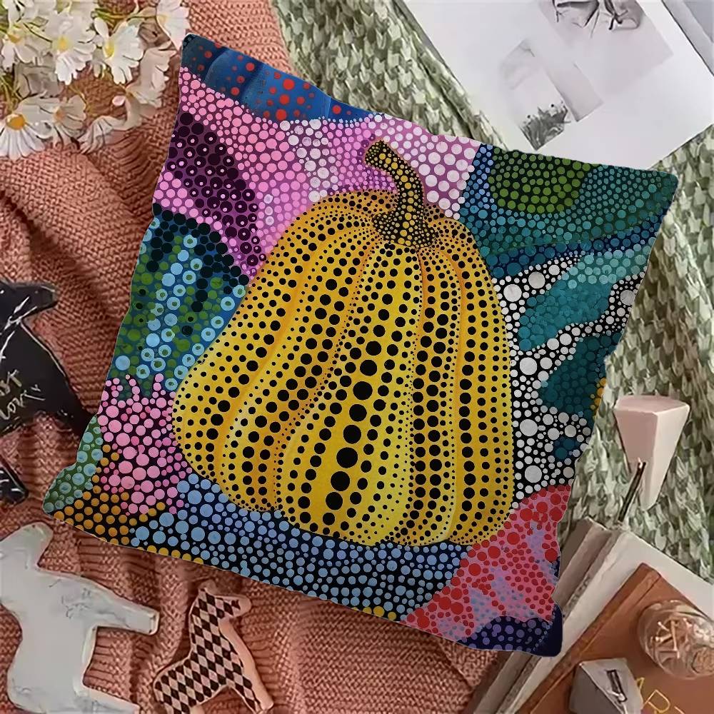 Yayoi Kusama Abstract Art Pumpkin Cushion Cover Decorative Pillow Sofa Home Decor case pillow cases